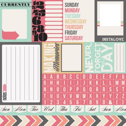 Teresa Collins Designs - Daily Stories  Currently  12 x 12 Double Sided Patterned Paper