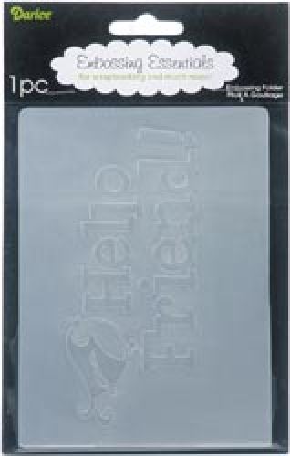 Darice - Embossing Essentials - Embossing Folder - Hello Friend