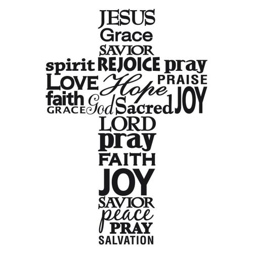 Darice - Embossing Essentials - Embossing Folder - Cross With Words