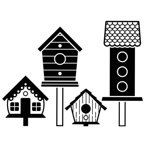 Darice - Embossing Essentials - Embossing Folder 4.25"X5.75" - Birdhouses On Posts