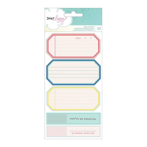 American Crafts - Dear Lizzy - Polka Dot Party Cardstock Stickers 3.75"X7" - Labels