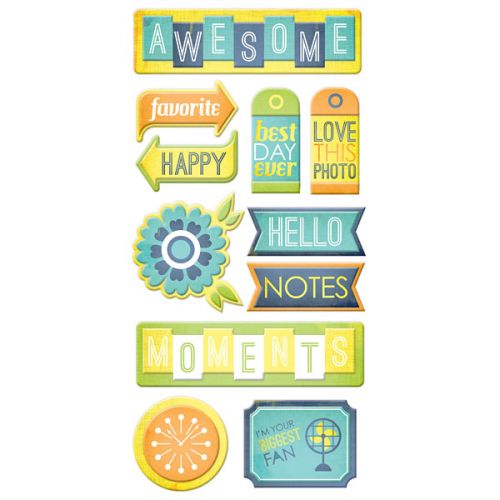 We R Memory Keepers - Feelin' Groovy - Layered Chipboard Tags