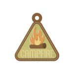 We R Memory Keepers - Happy Campers - Embossed Tag - Campfire