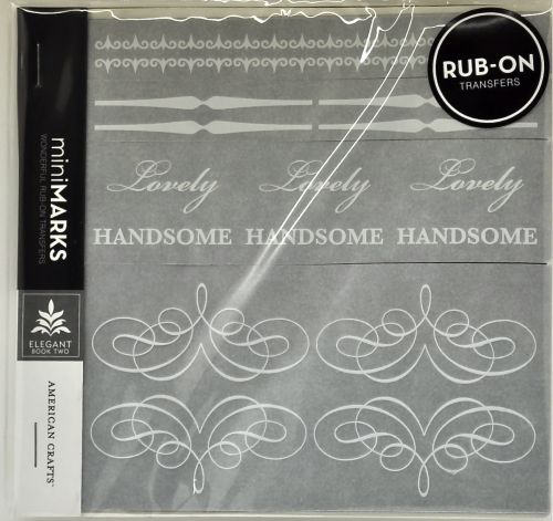 American Crafts - Mini Marks Rubon book - Elegenat Book Two - White