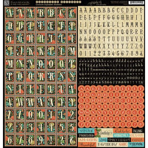 Graphic 45 - Couture - Sticker Sheet