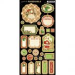 Graphic 45 - 'Twas The Night Before Christmas Collection - Chip Die-Cuts 6"X12" Decorative