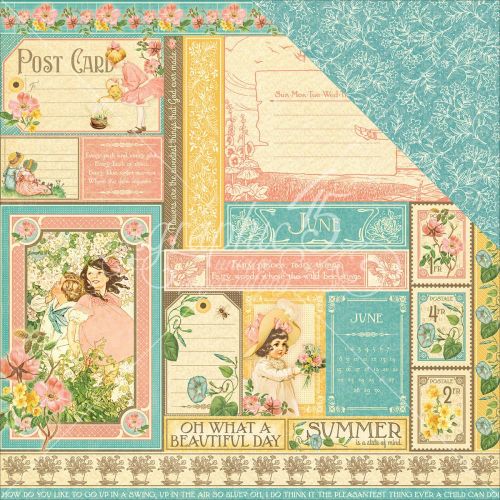 Graphic 45 - Children's Hour Collection - Double-Sided Cardstock 12"X12" - June Collective