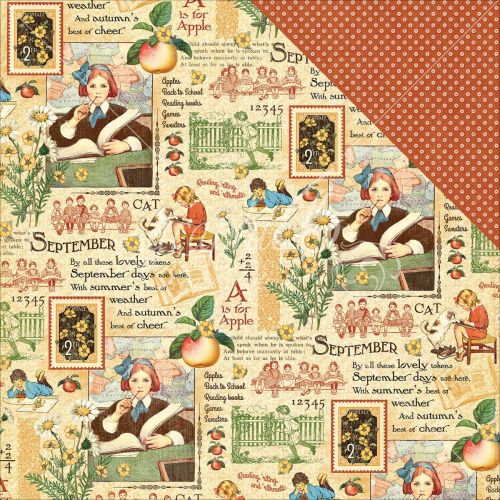 Graphic 45 - Children's Hour Collection - Double-Sided Cardstock 12"X12" - September Montage