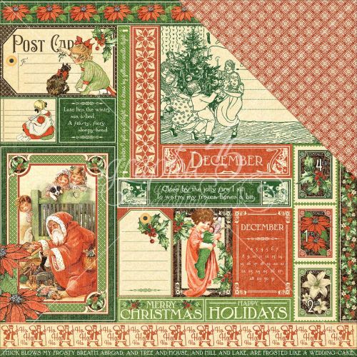 Graphic 45 - Children's Hour Collection - Double-Sided Cardstock 12"X12" - December Collective