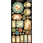 Graphic 45 - Children's Hour Collection - Chipboard Die-Cuts 6"X12" Sheet - Journaling