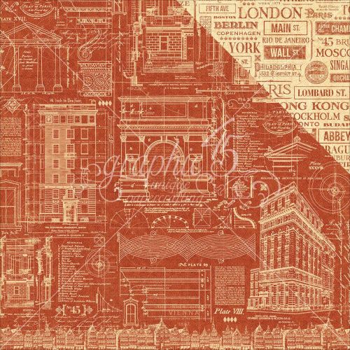 Graphic 45 - Cityscapes Collection - Double-Sided Cardstock 12"X12" - Street Of Dreams