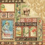 Graphic 45 - Safari Adventure Double-Sided Cardstock 12"X12" - Amazing Africa