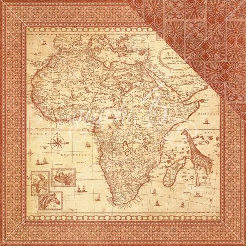 Graphic 45 - Safari Adventure Double-Sided Cardstock 12"X12" - Journey Of A Lifetime