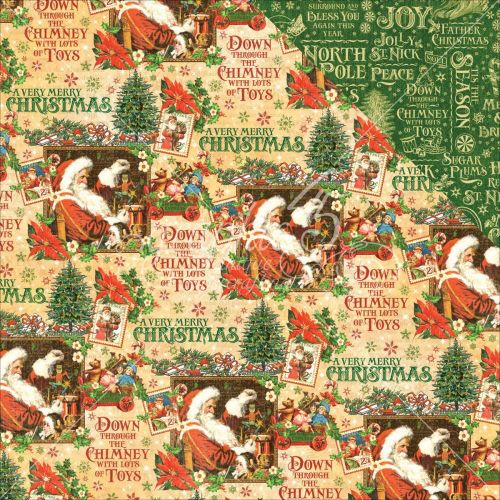 Graphic 45 - St Nicholas Double-Sided Cardstock 12"X12" - Santa's Workshop