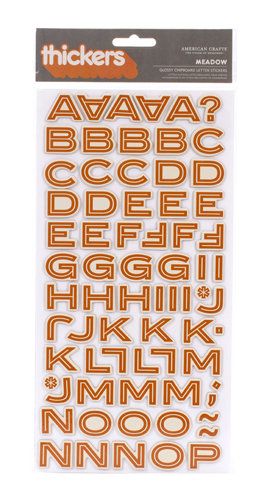 American Crafts - Thickers - Glossy Chipboard - Meadow - Squash