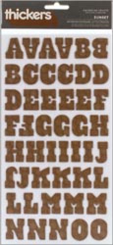 American Crafts - Thickers -  Patterned Chipboard - Sunset Chocolate