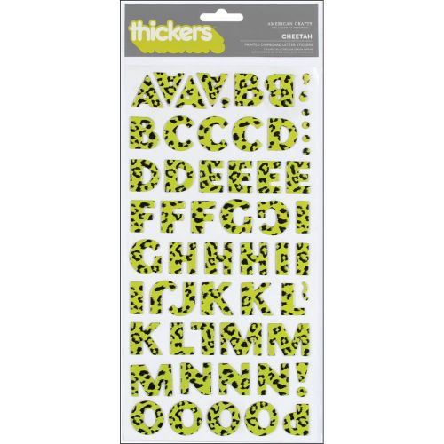 American Crafts - Thickers - Printed Chipboard - Cheetah - Cricket