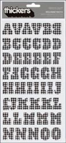 American Crafts - Thickers - Printed Chipboard - Houndstooth - Black