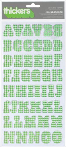 American Crafts - Thickers - Printed Chipboard - Houndstooth - Cabbage