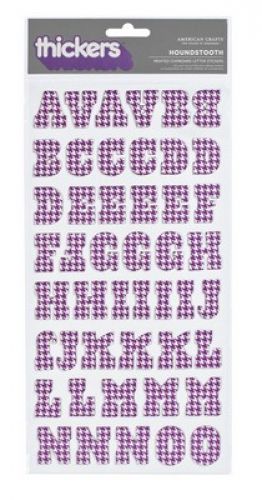 American Crafts - Thickers - Printed Chipboard - Houndstooth - Purple