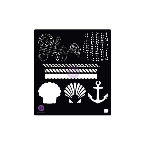 Prima Marketing Inc - French Riviera Collection - Stencil 6"X6" - Anchor & Shell