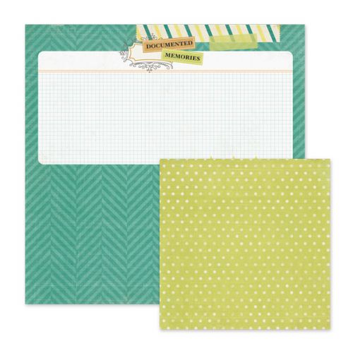 We R Memory Keepers - For the Record - Double Sided Patterned Paper - Documented