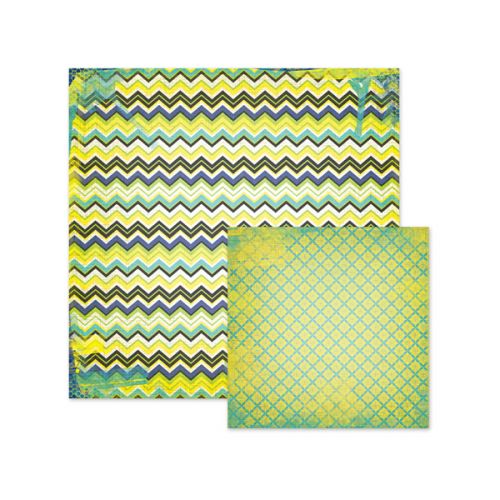 We R Memory Keepers - Feelin' Groovy - Double Sided Patterned Paper - Chevron