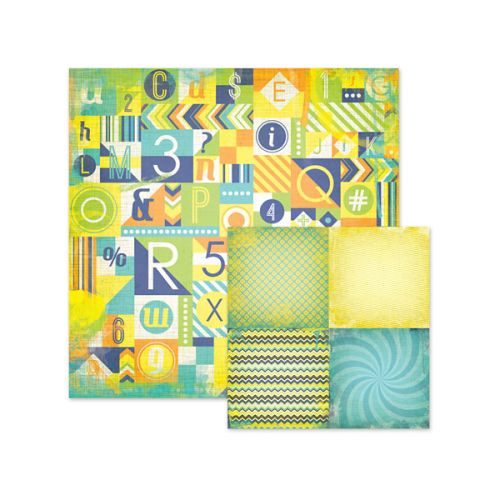 We R Memory Keepers - Feelin' Groovy - Double Sided Patterned Paper - Happy Days