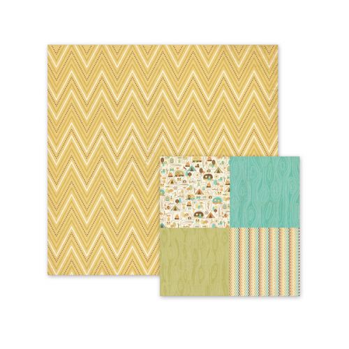 We R Memory Keepers - Happy Campers - Double Sided Patterned Paper - Switchbacks