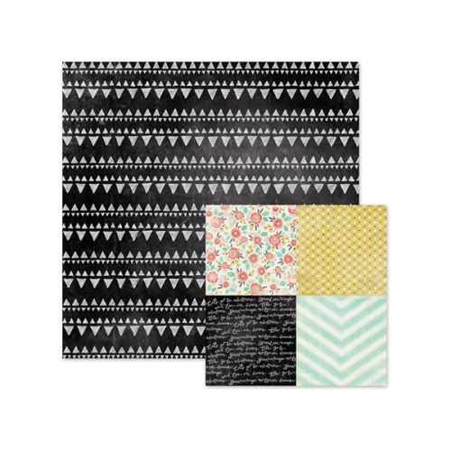 We R Memory Keepers - Chalk Board Collection - 12x12" Printed Paper - Motif