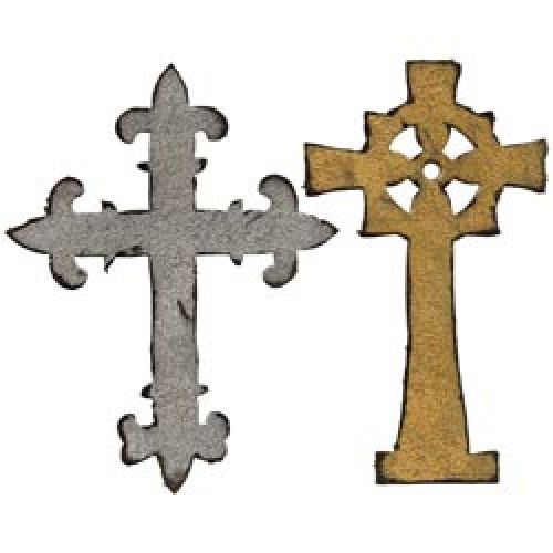Sizzix - Tim Holtz - Alterations - Bigz Die - Ornate Crosses