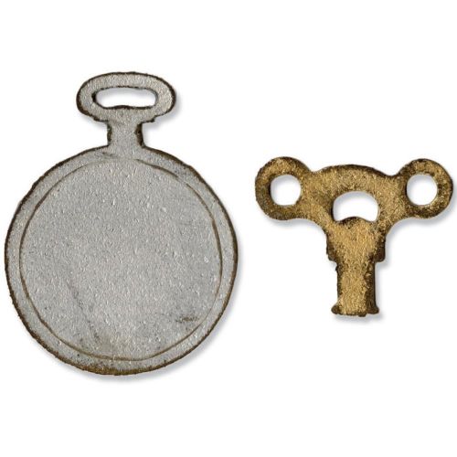 Sizzix - Tim Holtz - Alterations - Movers & Shapers - Mini Clock Key & Pocket Watch