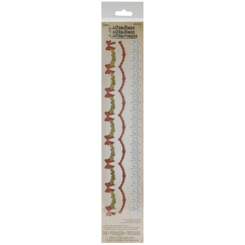Sizzix - Tim Holtz - Alterations - Sizzlits Decorative Strip Sizzlits Die - Holly, Beaded & Snowflake Garlands