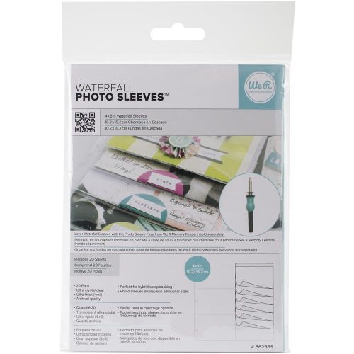 We R Memory Keepers - 20 pack - Fuse Photo Sleeve Waterfall Sleeves - 4x6 inch