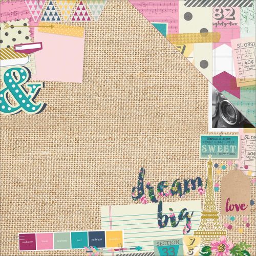 Simple Stories - So Fancy - 12 x 12 Duoble Sided Paper with Gold Foil Accents - Mood Board