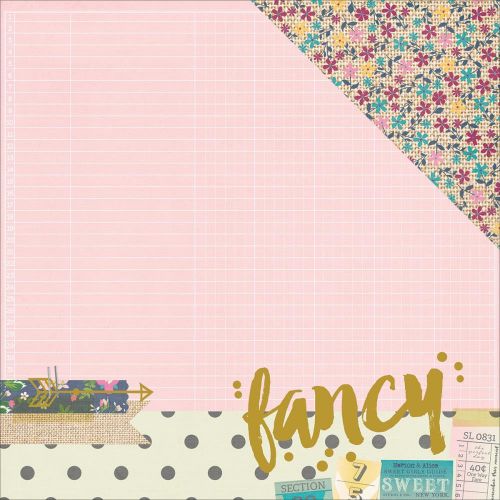 Simple Stories - So Fancy - 12 x 12 Duoble Sided Paper with Gold Foil Accents - Fancy