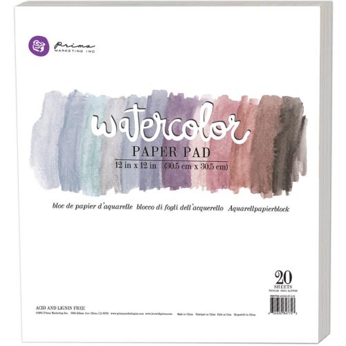 Prima Marketing Inc - Watercolor Paper Pad 12"X12" 20/Pkg