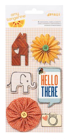 Details - Amy Tangerine - Ready Set Go - Mixed Embellishments