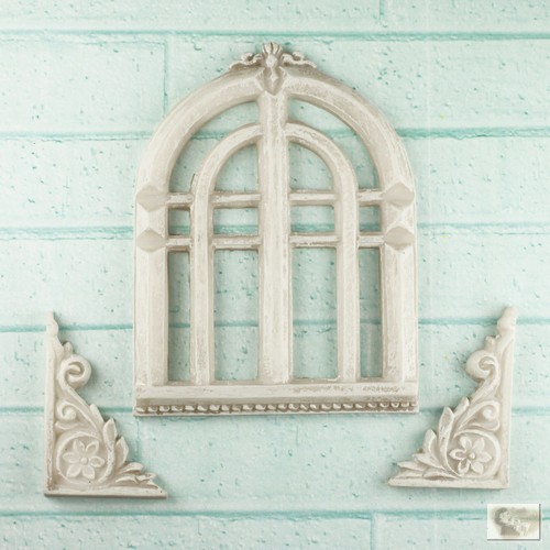 Prima Marketing Inc - Ingvild Bolme Collection - Shabby Chic Treasure - Old Church Windows 3/Pkg 1" To 3"