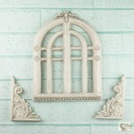 Prima Marketing Inc - Ingvild Bolme Collection - Shabby Chic Treasure - Old Church Windows 3/Pkg 1" To 3"