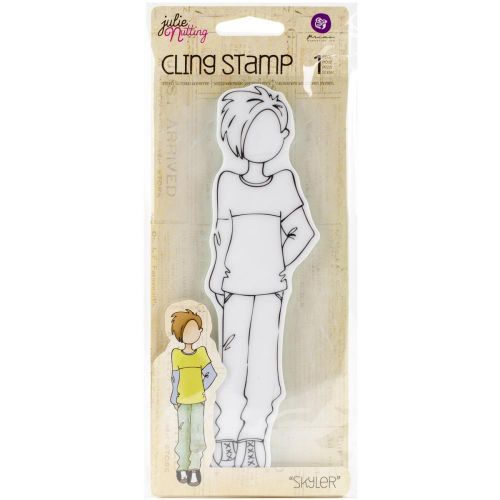 Prima Marketing Inc - Mixed Media - Doll Cling Rubber Stamp by Julie Nutting - Skyler