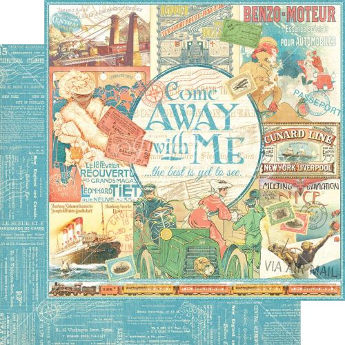 Graphic 45 - Come Away With Me Collection - 12" x 12" Paper - Come Away