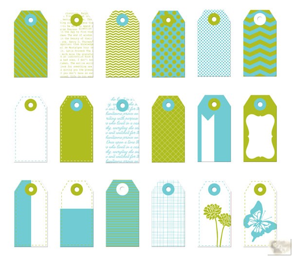 Prima Marketing Inc. Mini Tag/Paper Teal- Green