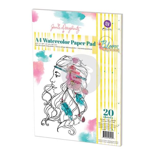 Prima Bloom Collection - Bloom by Jamie Dougherty - A4 Paper Pad 20/Sheets - Watercolor