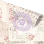 Prima Marketing Inc - Love Story - Pink Foiled Double-Sided Cardstock 12"X12" - Memories Left in Notes