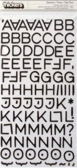 American Crafts - Thickers Chipboard Stickers 2/Pkg - Hardcover - Black