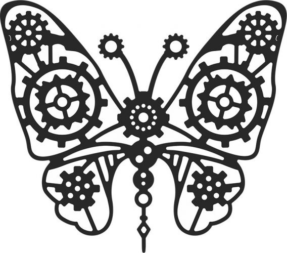 Cheery Lynn Designs Die - Gears Butterfly