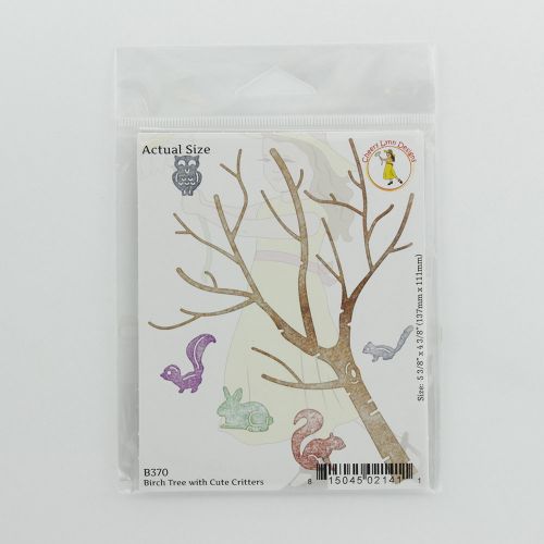 Cheery Lynn Designs Die - Birch Tree with Cute Critters