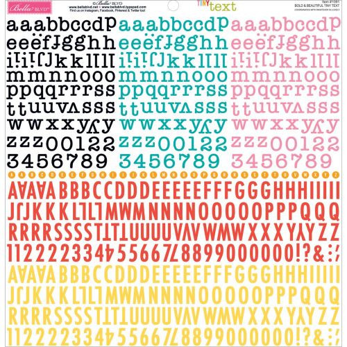 Bella Blvd - Tiny Text Cardstock Alphabet Stickers 12"X12" - Bold & Beautiful