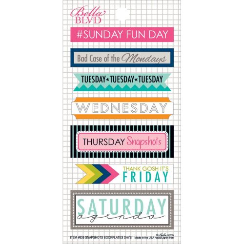 Bella Blvd - Snapshots Cardstock Stickers 3"X5.5" - Bookplate Day